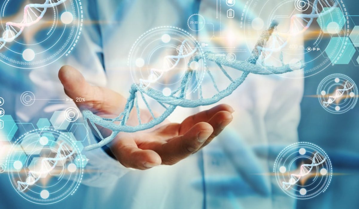 DNA structure interface. medical technology