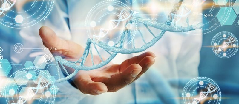 DNA structure interface. medical technology